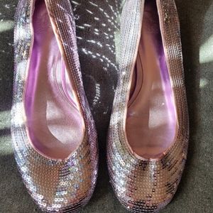 Coach sequin flats, size 10